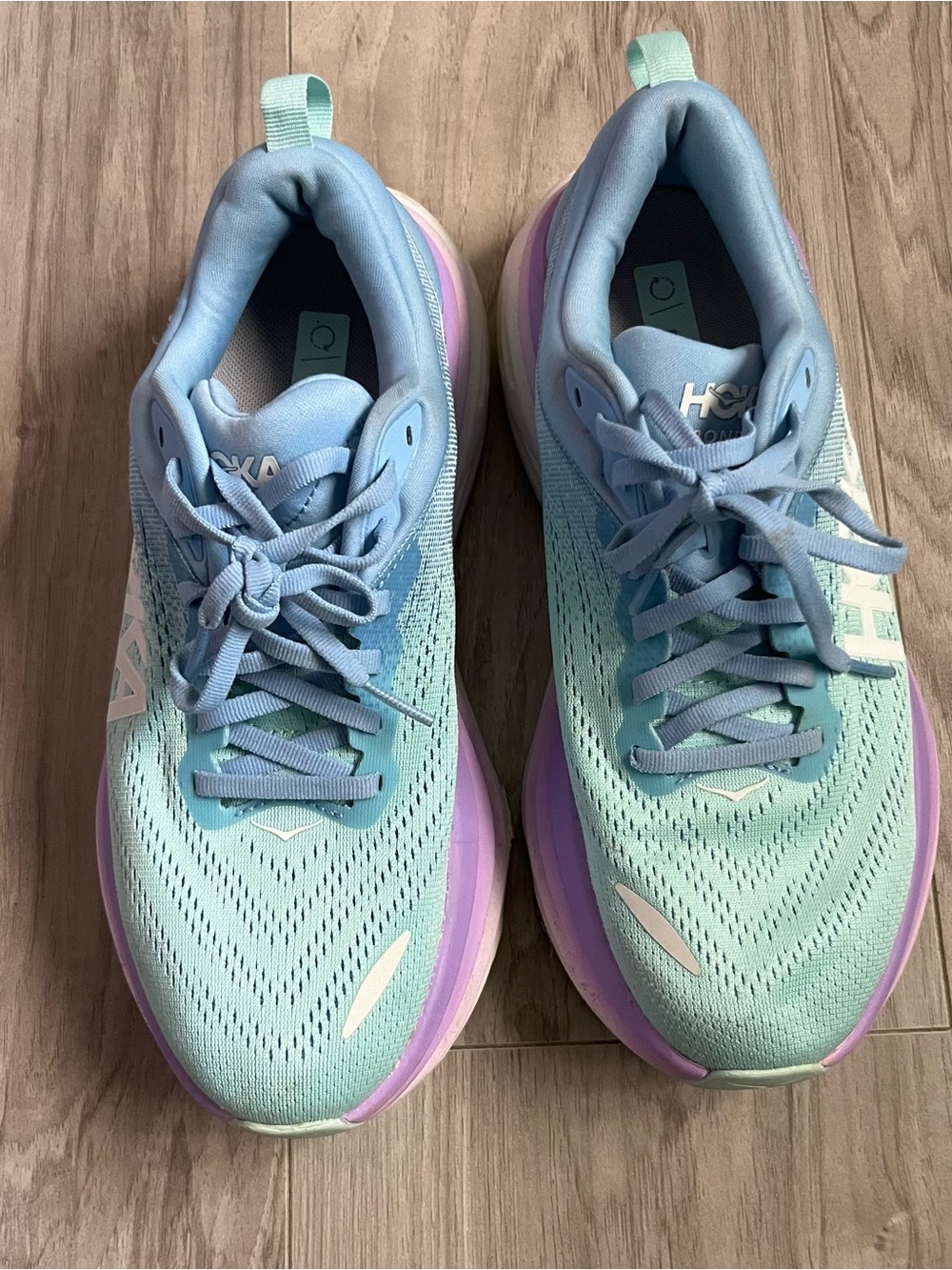 HOKA Bondi 8 Airy Blue Sunlit Ocean Women's Running Sneakers
